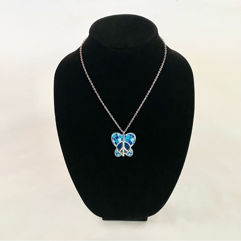 NEW Zodiac Water Element Blue Swarovski Crystals Charm Necklace horoscope - Picture 5 of 12